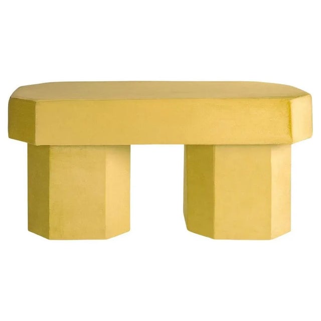 Viva Yellow Bench by Houtique For Sale - Image 9 of 9
