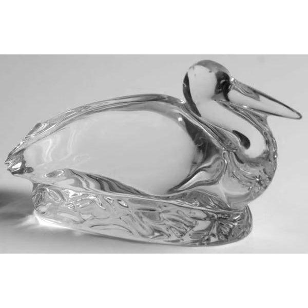 Vintage Baccarat Crystal French Nesting Stork Figurine For Sale - Image 12 of 13