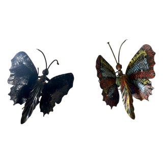 Modernist Butterfly Wall Sconces, 1890s, Set of 2 For Sale
