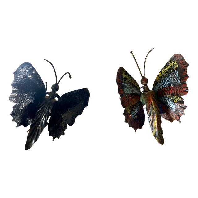 Modernist Butterfly Wall Sconces, 1890s, Set of 2 For Sale