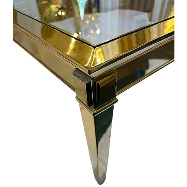 Metal Louis XVI Style 1970’s Brass Coffee Table For Sale - Image 7 of 7