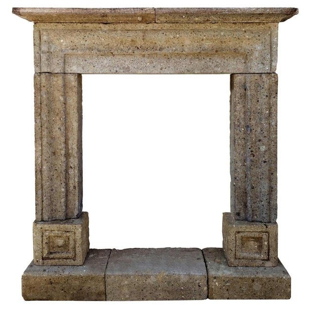 Salvatore-Rosa Peperino Fireplace, Early 20th Century For Sale - Image 6 of 7