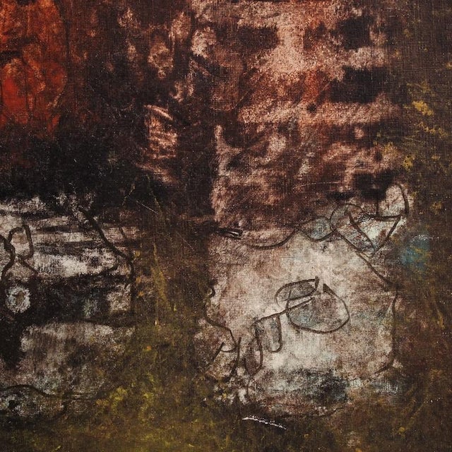 J. Wolff, American Abstract Composition, 1960, Oil on Canvas For Sale - Image 7 of 15