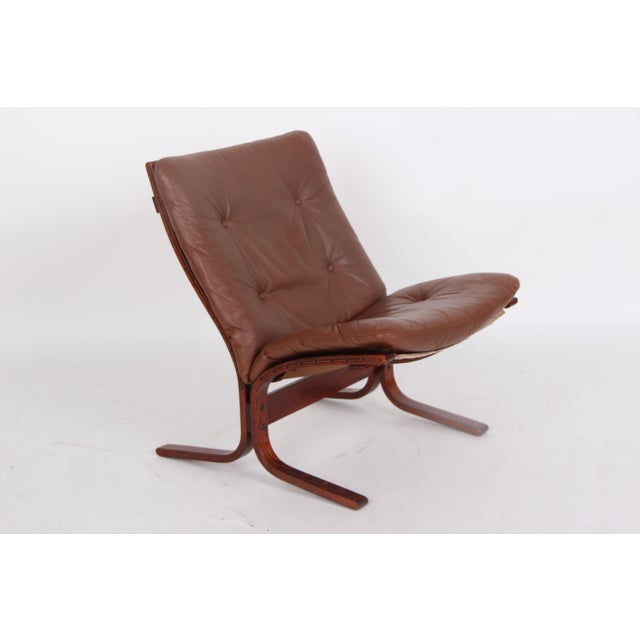 Wood Set of Siesta Chairs with Brown Leather by Ingmar Relling, 1980s For Sale - Image 7 of 14