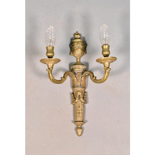Large Antique French Wall Sconce in Bronze, 1890s For Sale - Image 15 of 15