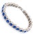 Blue Blue Sapphire Tennis Mystic Silver Bracelet For Sale - Image 8 of 11