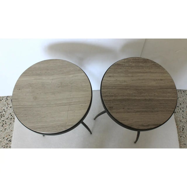 Marble Top Side Tables 1990s - A Pair For Sale - Image 4 of 18