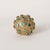 Vintage 18k Gold Emerald Sputnik Ring, Size 9 For Sale - Image 4 of 5