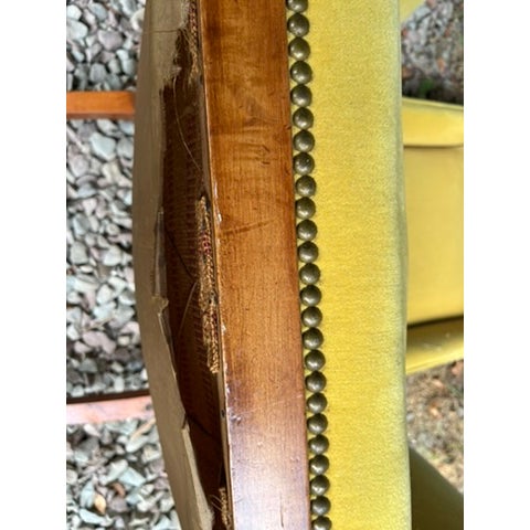 Vintage Curved Arm Upholstered Armchair For Sale - Image 12 of 13