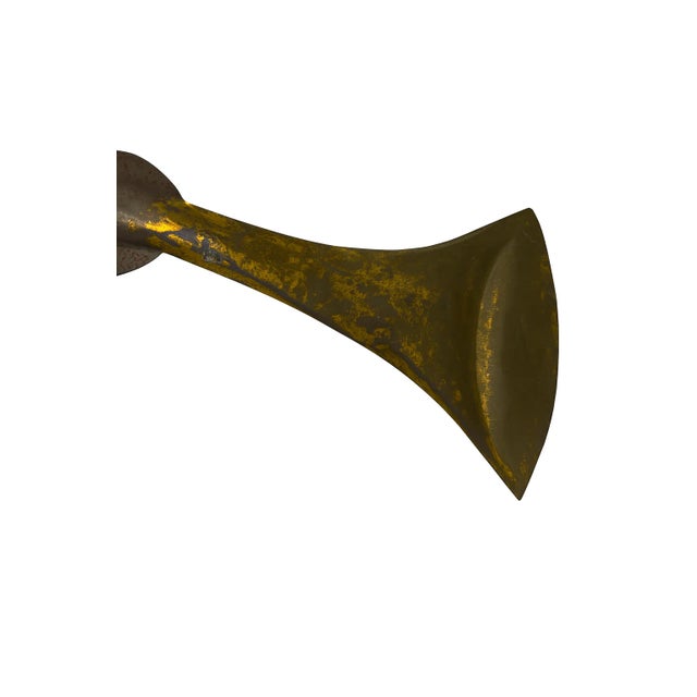 1960s Large and Rare Vintage Mexican Tin Folk Art Angels – 24″ Hand-Painted Trumpet Wall Pair For Sale - Image 5 of 11