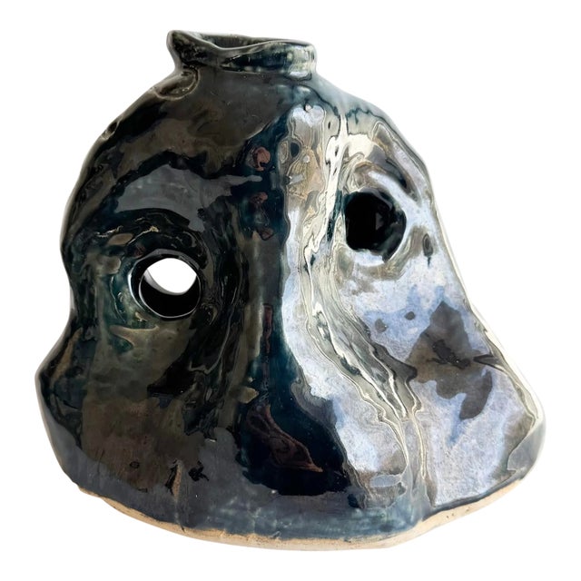 Studio Pottery Biomorphic Vase-Signed For Sale