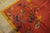 1920s Orange Floral Modern Antique Chinese Art Deco Rug 9'x 11'6" Handknotted Wool Carpet For Sale In New York - Image 6 of 6
