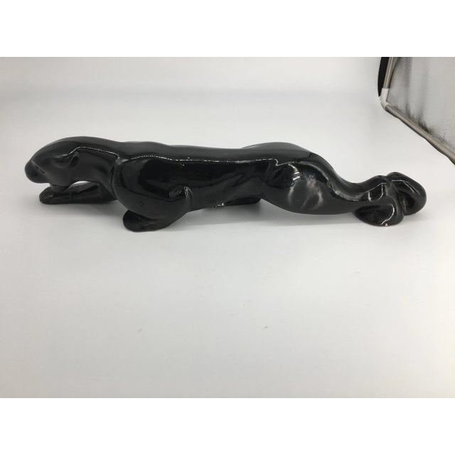Royal Haeger Vintage Ceramic Royal Haeger - Style Black Panther Sculpture For Sale - Image 4 of 9