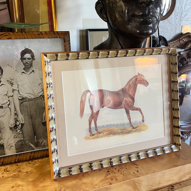 Antique George Frederick Horse Print in Patterned Gilt Frame - Ready to Hang For Sale - Image 13 of 16