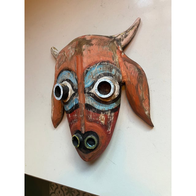 Animal Mask, (Goat). Drayton Island, Florida North America. For Sale - Image 4 of 4