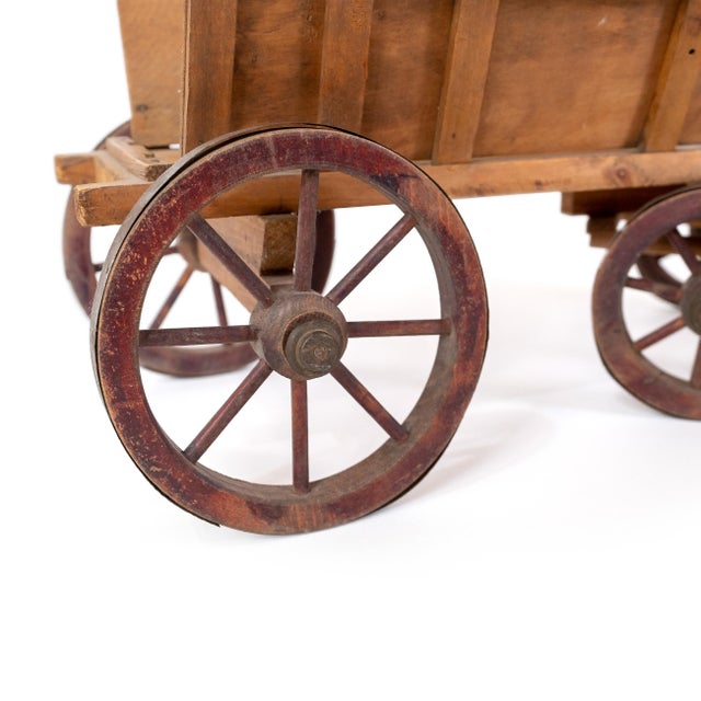 Antique Model/Toy Wooden Horse-Drawn Hay Cart For Sale In New York - Image 6 of 6