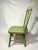 Mint Vintage Americana Small Green Fiddleback Solid Wood Chair For Sale - Image 8 of 10