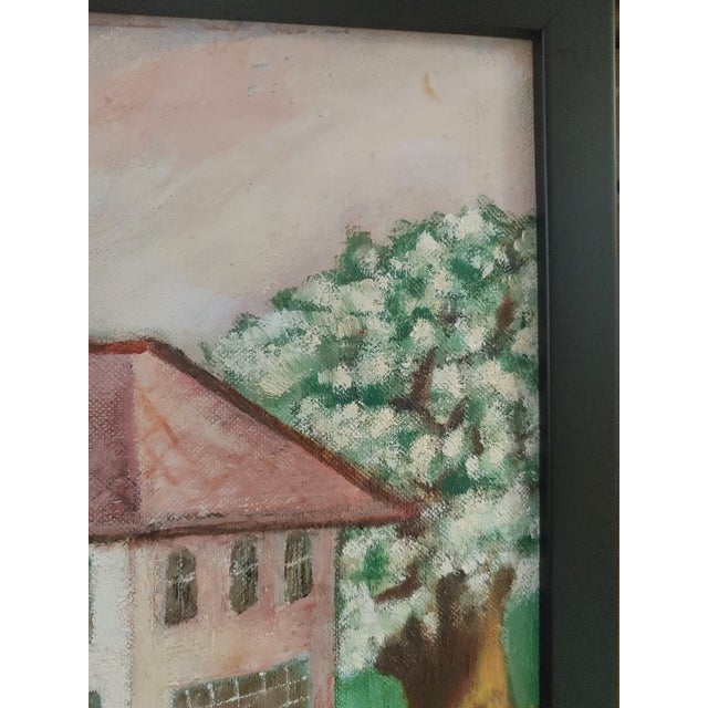 Here's a Mid-Century oil painting by self-taught artist Viola Roston (1897-1970). Roston was a prolific painter who often...