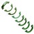 Art Deco Art Deco Forest Green Bakelite Drawer Pulls W/ Chrome Strip, Set of 8 For Sale - Image 3 of 6