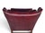 Vintage Burgundy Leather Wingback Chair With Brass Nailhead Trim by Baker For Sale - Image 18 of 18
