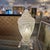 Hollywood Regency Polish Cut Glass Enclosed Table Lamp For Sale - Image 3 of 8