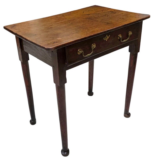Wood Antique 18th Century Oak Lowboy For Sale - Image 7 of 16