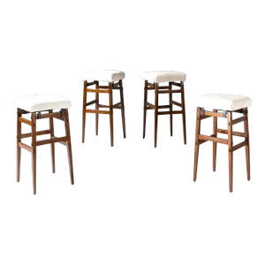 Mid 20th Century Italian Mid Century Set of Four Barstools