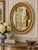 Neoclassical Vintage Ornate Gold Oval Floral Wall Mirror For Sale - Image 3 of 4