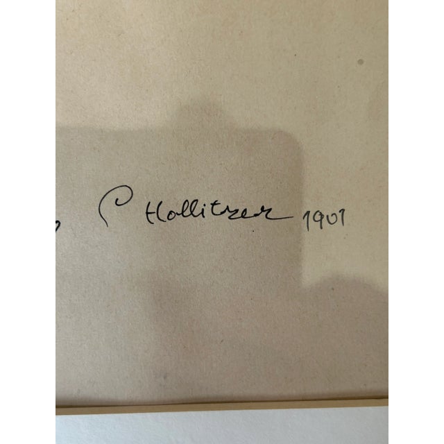 1900 - 1909 1901 Expressionist Portrait Painting of Theodor Herzl, Framed For Sale - Image 5 of 7