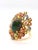 Bochic "Orient" Vintage Diamond, Sapphires & Black Opal Ring Set In 18K Gold & Silver For Sale In New York - Image 6 of 18