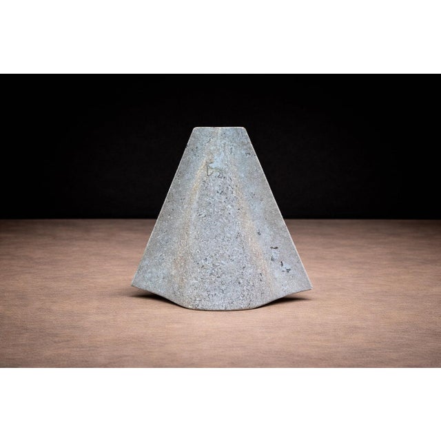 Gray Santísima Flower Vase/Candle Holder, Marble, Ensamble Artesano, 2024 For Sale - Image 8 of 8