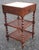 19th Century Jacobean Barley Twist Tiger Oak, Caned and Marble Inset Side Table For Sale In Washington DC - Image 6 of 14