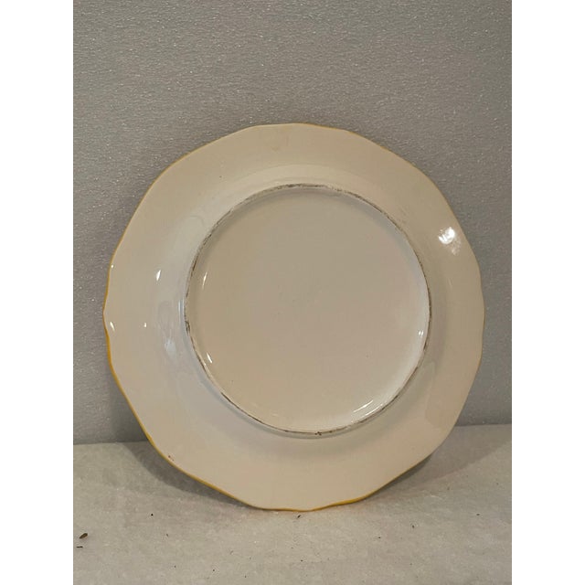 Italian Faience Plate. White ground with painted Renaissance style dragon.