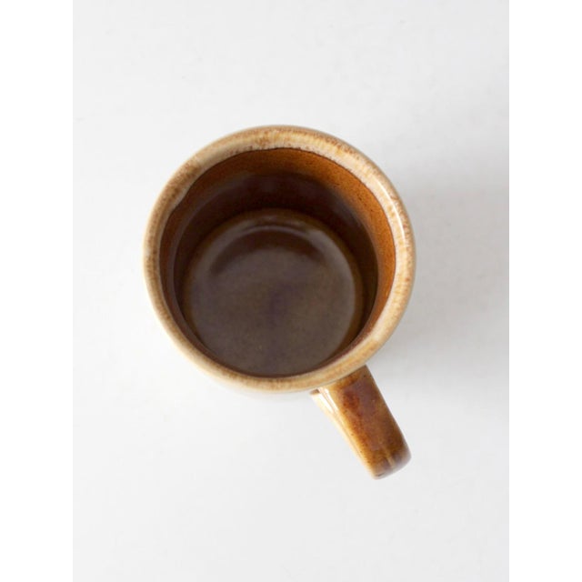 Cream Vintage 1970s Brown Tan and Cream Ceramic Coffee Mug For Sale - Image 8 of 12