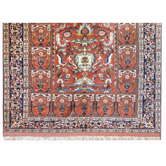 Vintage Sarakhs Tree-Of-Life Rug For Sale - Image 4 of 10
