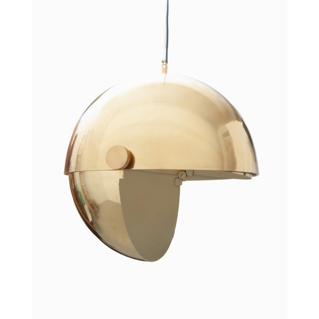 Golden Brass Lamp from Vereinigte Werkstätten München, 1960s For Sale - Image 11 of 11