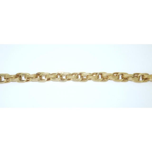 Metal Jomaz Gold Plated Sunburst Pendant Chain Link Necklace c.1970 For Sale - Image 7 of 12