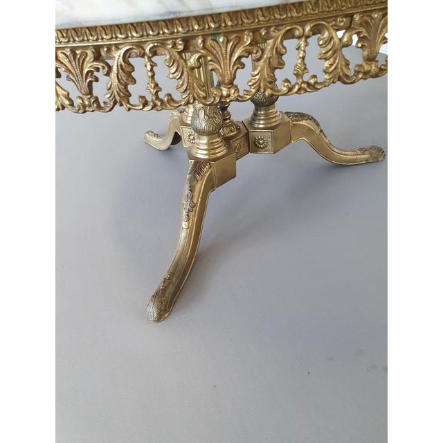 Fire-Gilded Coffee Table with Marble Top, 1960s For Sale - Image 9 of 10