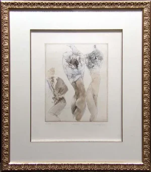 Jurgen Gorg "Vision" Etching Woman With Custom Framed #73 Hand Signed