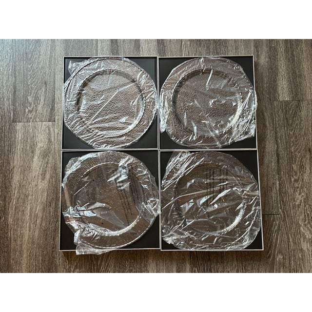 Contemporary Michael Aram Hammertone Black Chargers- Set of 4 For Sale - Image 3 of 4