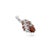 Art Deco Natural Garnet Gemstone Cluster Charm Pendant With Diamond in 925 Siver For Sale - Image 3 of 10