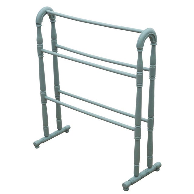 Antique Green Painted Towel Rail Stand, 1800s For Sale - Image 6 of 6