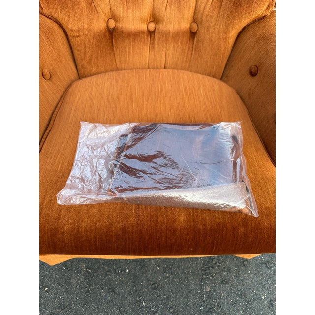 Pair of Vintage 1970s Swivel Rocker Chairs - Bronze Tufted Velvet (Kroehler/Middletown) For Sale - Image 10 of 17