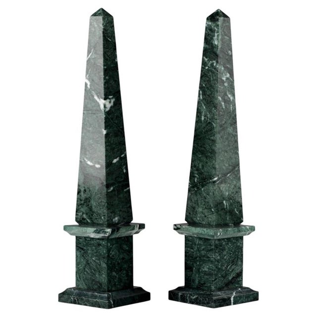 2000 - 2009 Italian Decorative Obelisks, Set of 2 For Sale - Image 5 of 5