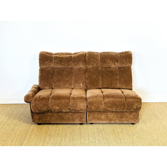 Mid-Century Modern Lounge Chairs in Velvet, 1960s, Set of 2 For Sale - Image 3 of 12