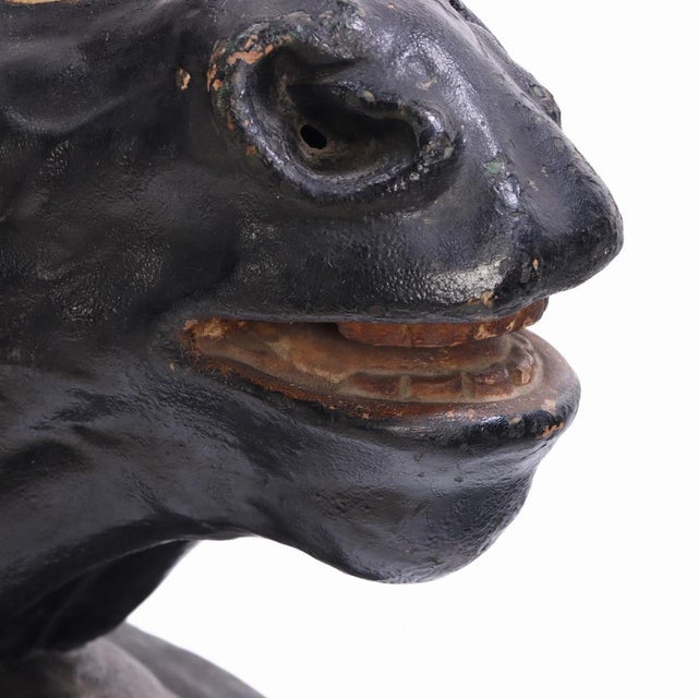 French Painted Terracotta Horse Head, Circa 1920 For Sale In Greensboro - Image 6 of 6