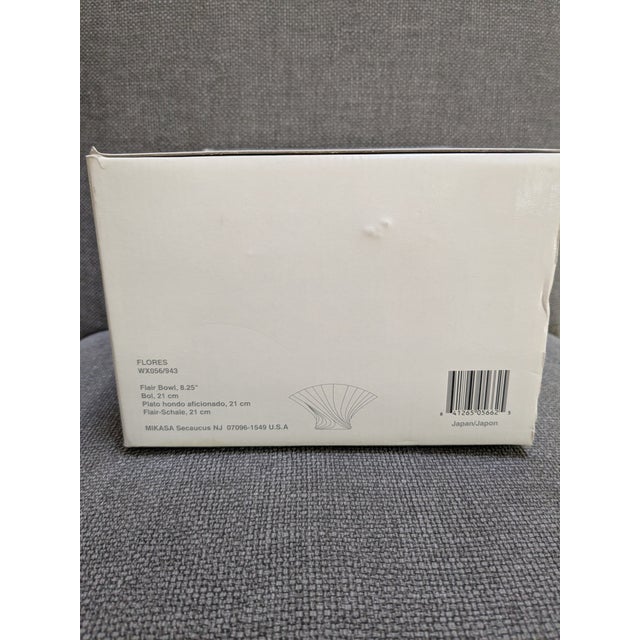 Glass Mikasa Flores Flair Crystal Bowl With Box For Sale - Image 7 of 11