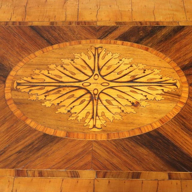 Wood Neoclassical Style Console Table in Walnut For Sale - Image 7 of 10