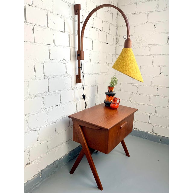 Mid-Century Modern Adjustable Teak Wall Lamp, Germany, 1970s For Sale - Image 15 of 16
