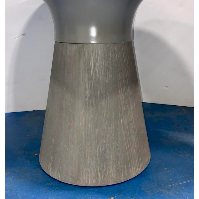 Modern Barbara Barry for Baker Modern Gray Round Dining Table For Sale - Image 3 of 4